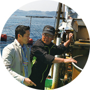 漁師さんと代表 鈴木賢司